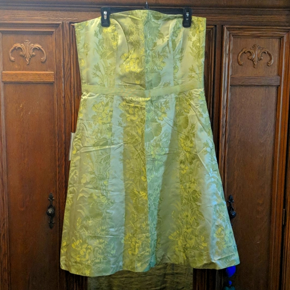 Ann taylor strapless silk dress